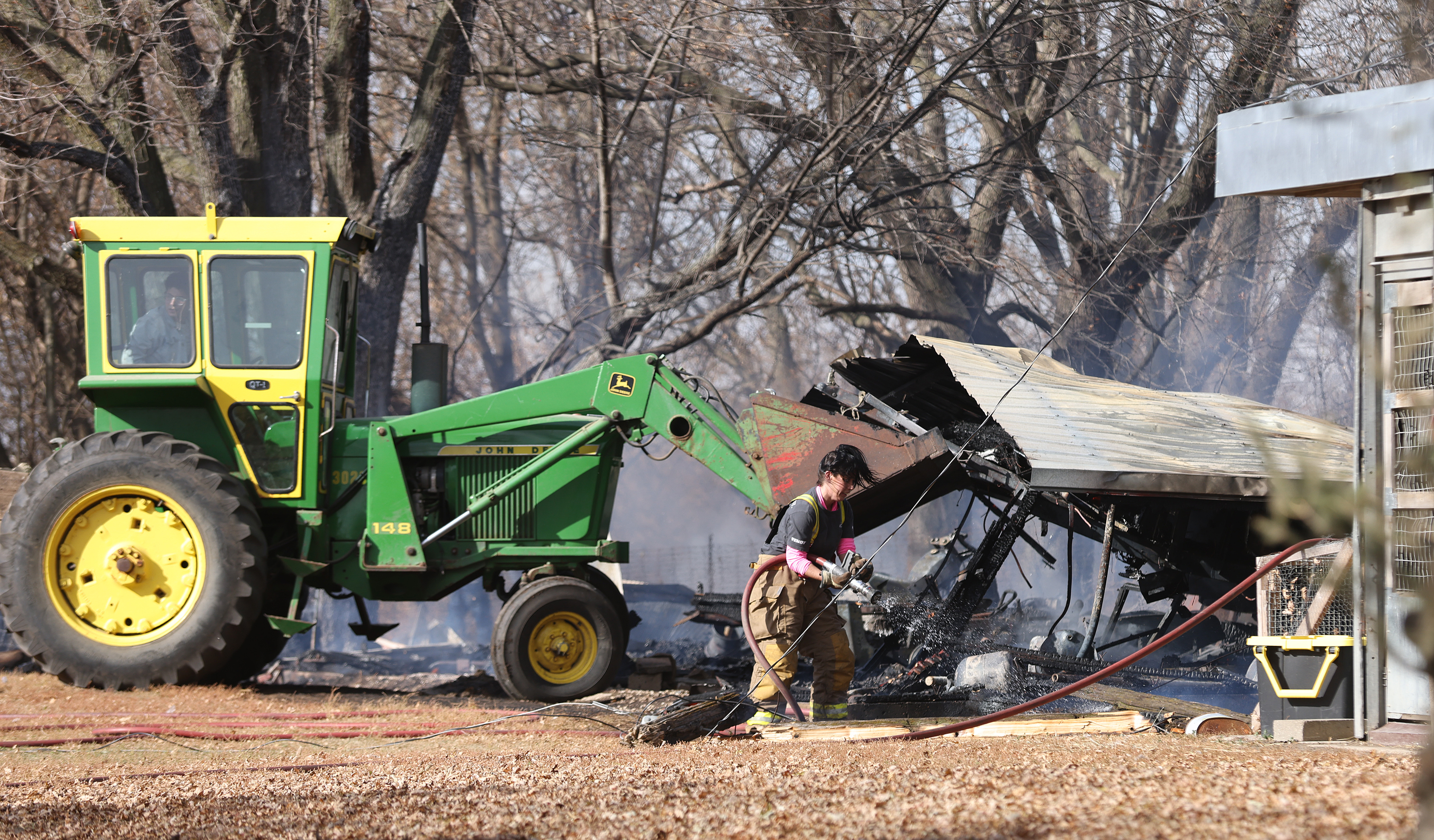 Wednesday afternoon fire destroys two buildings, damages a third on rural Bigelow farmsite - Vimarsana News