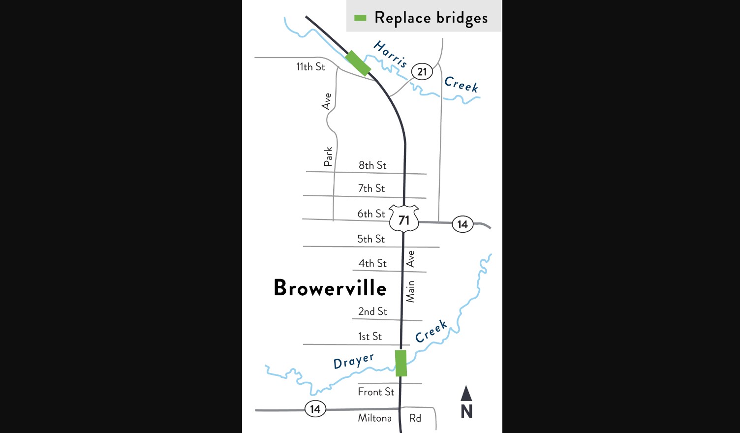 Highway 71 bridge work moves to the north end of Browerville - Vimarsana News