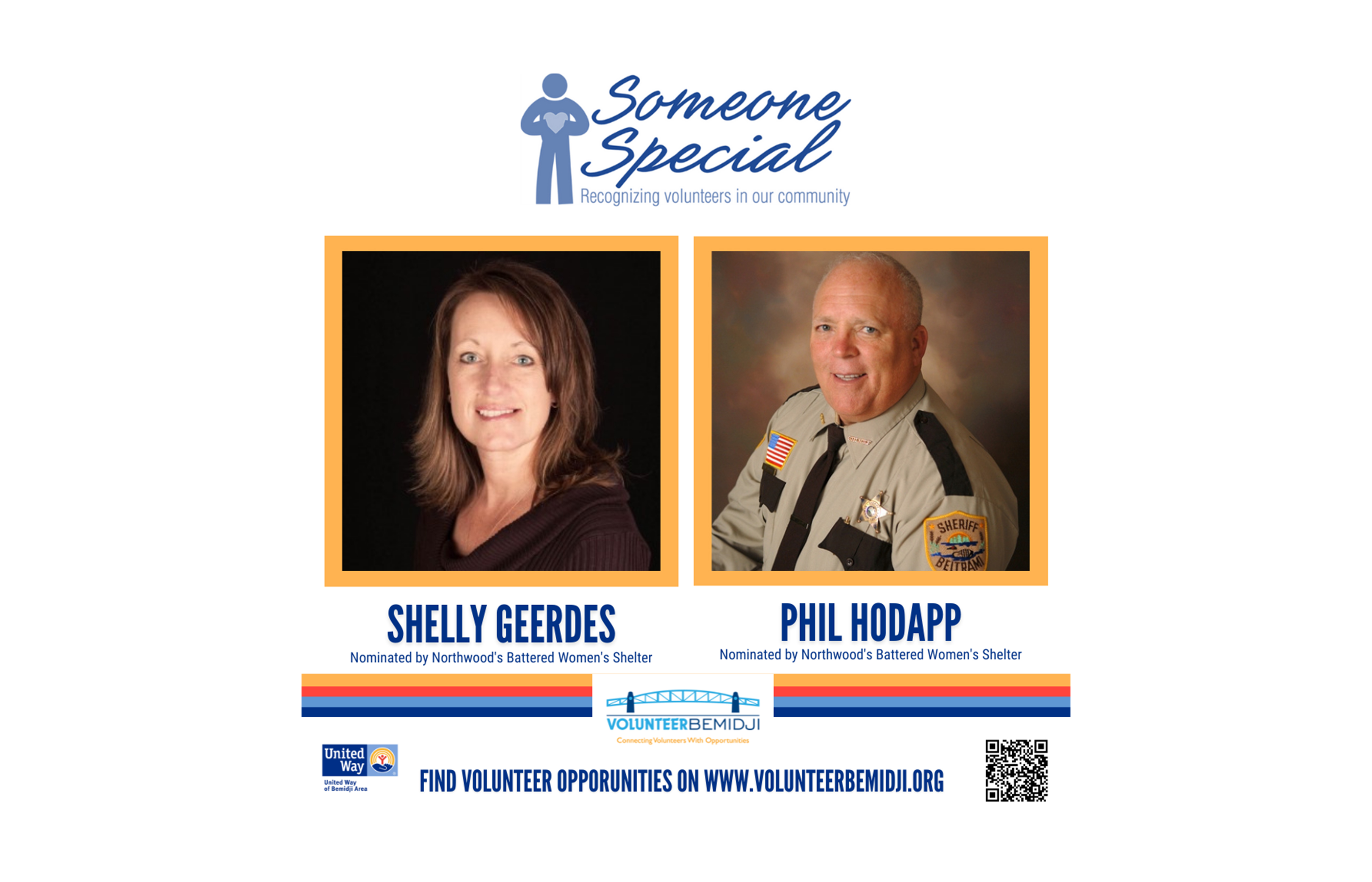 Someone Special Volunteers: Northwood's Battered Women's Shelter nominates Shelly Geerdes and Phil Hodapp - Bemidji Pioneer - Vimarsana News