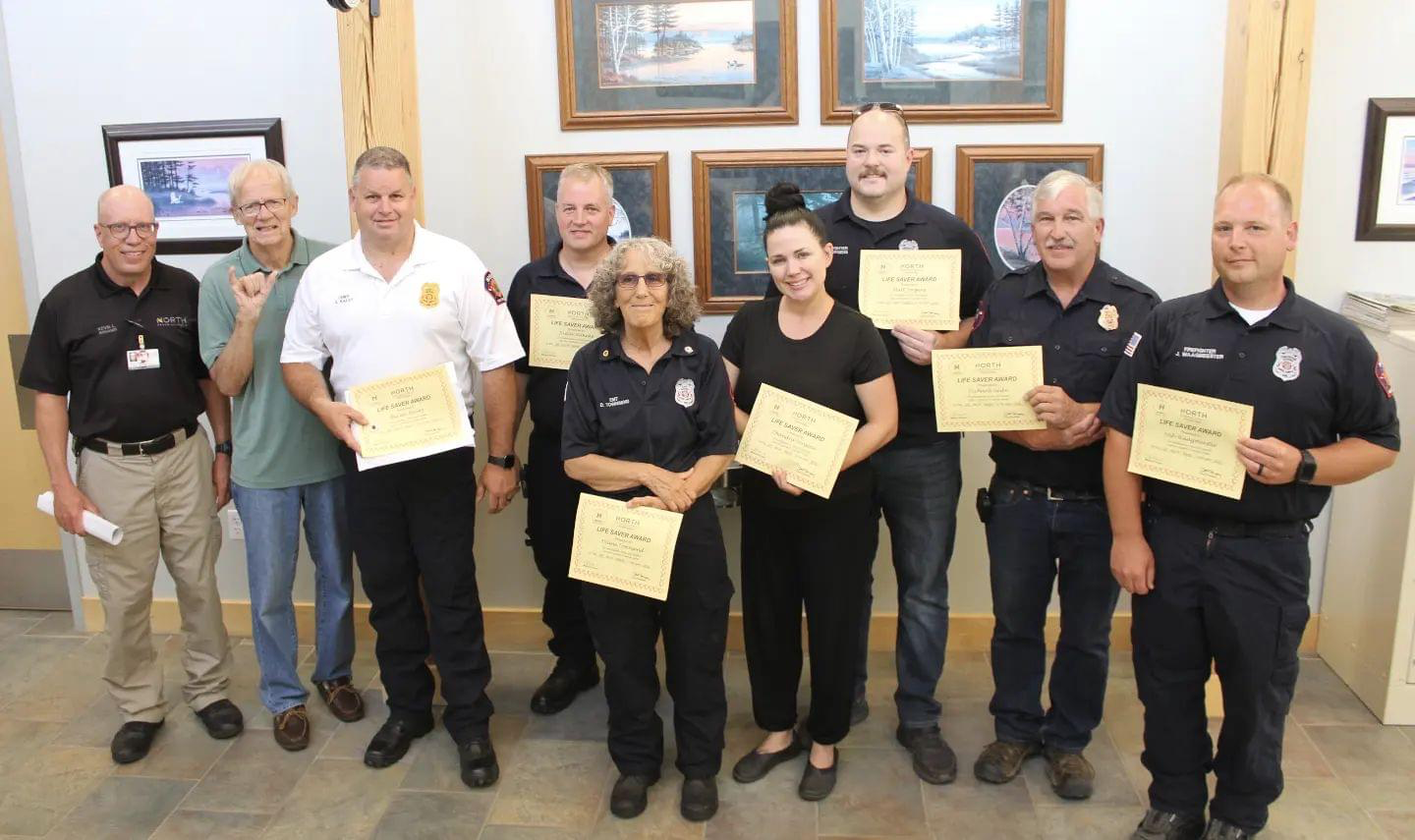 Nisswa firefighters and first responders recognized for saving woman's life - Vimarsana News