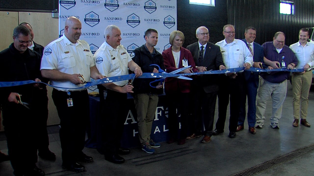 Sanford cuts ribbon for new West Fargo ambulance post - Vimarsana News