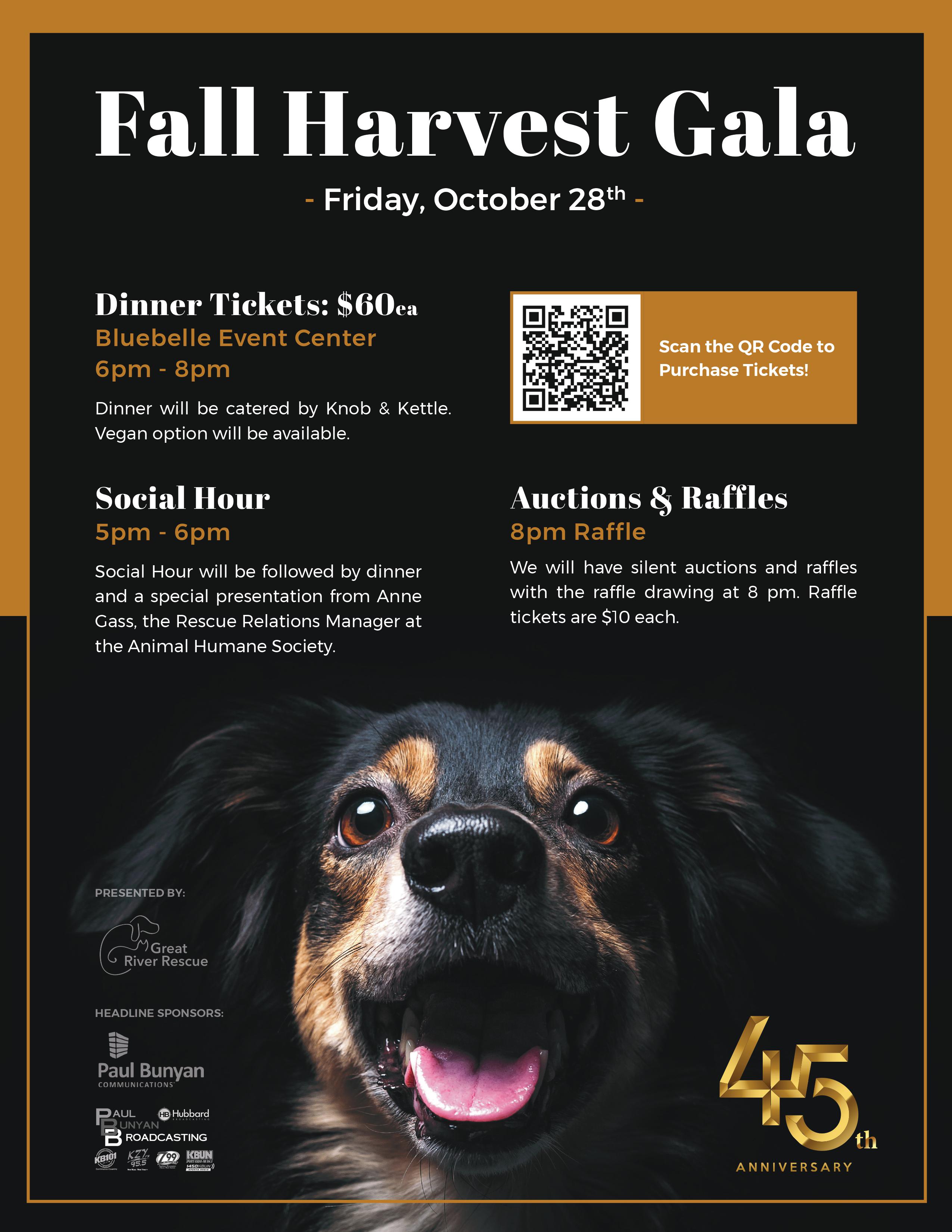 Great River Rescue to hold Fall Harvest Gala fundraiser - Vimarsana News