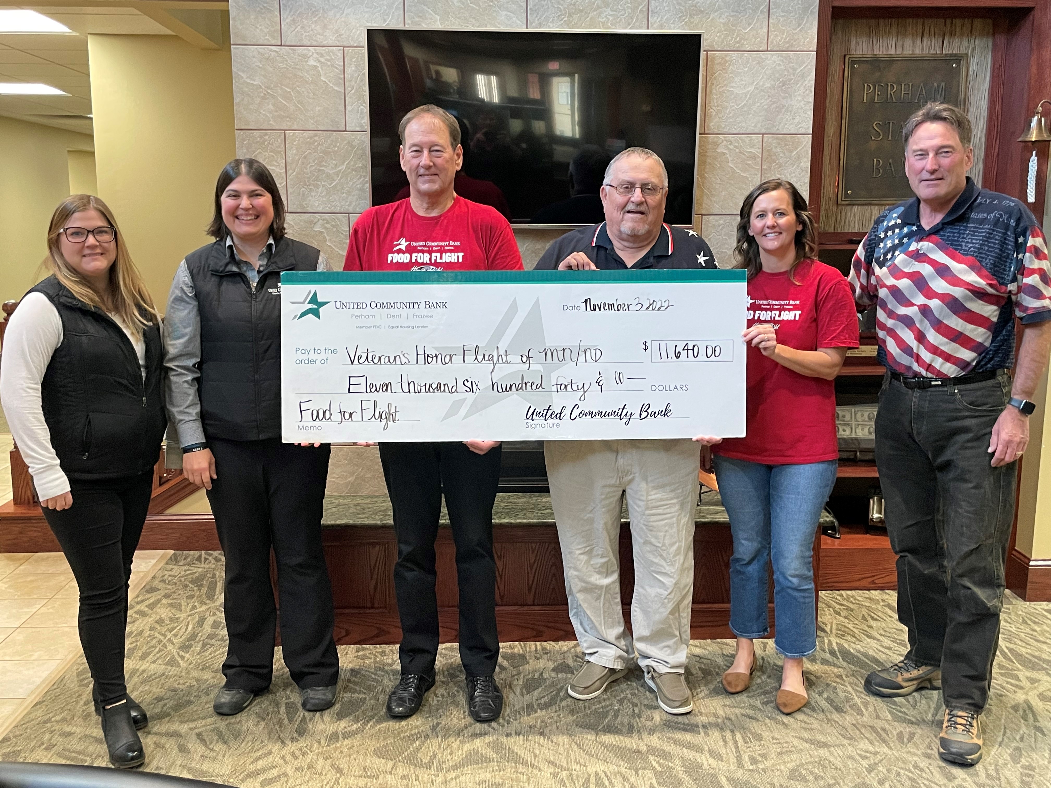 Perham and Frazee banks raise $11,640 for Veterans Honor Flight - Vimarsana News