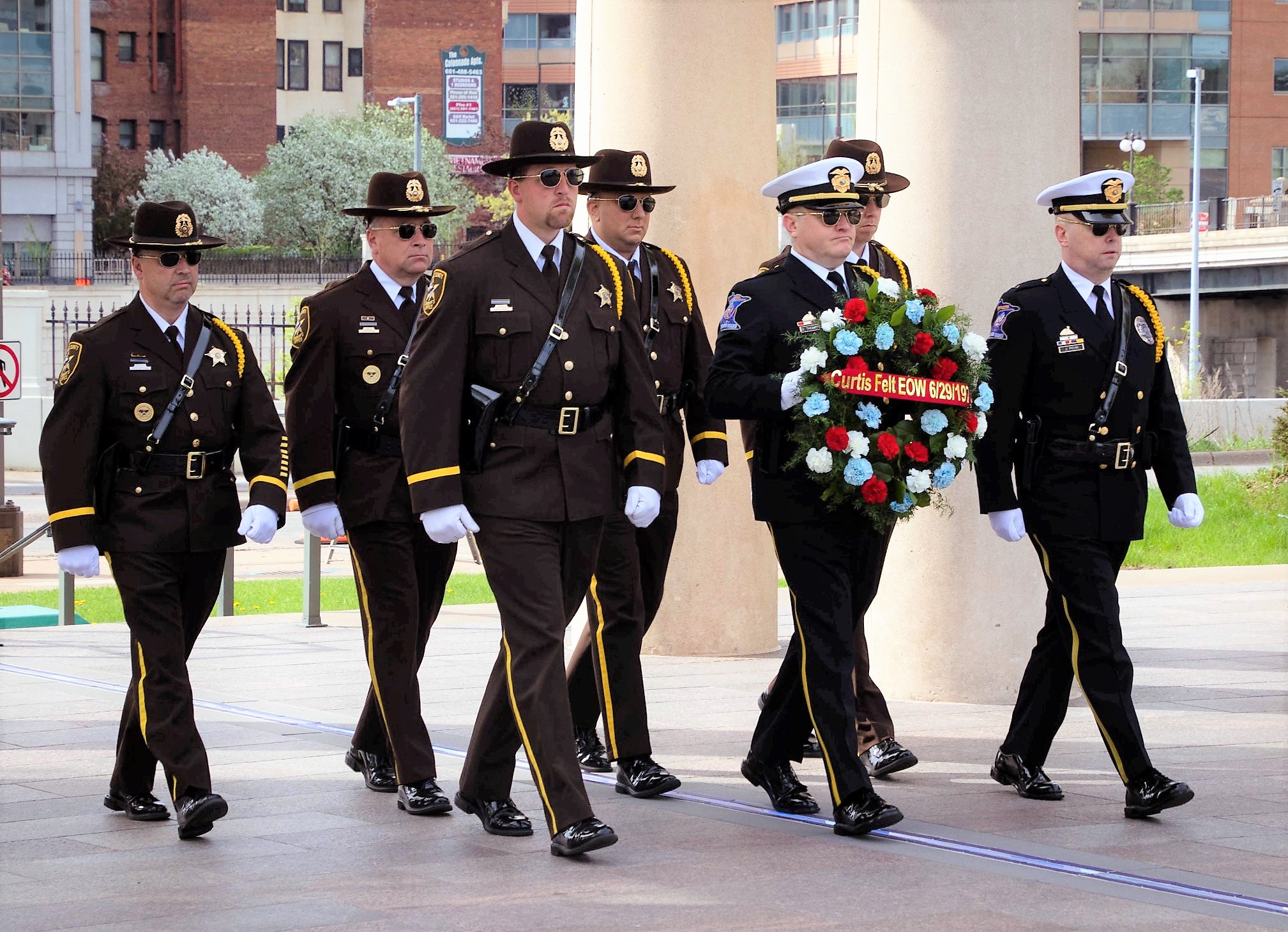 Douglas County Sheriff's Honor Guard stood watch at Law Enforcement Memorial in St. Paul - Vimarsana News