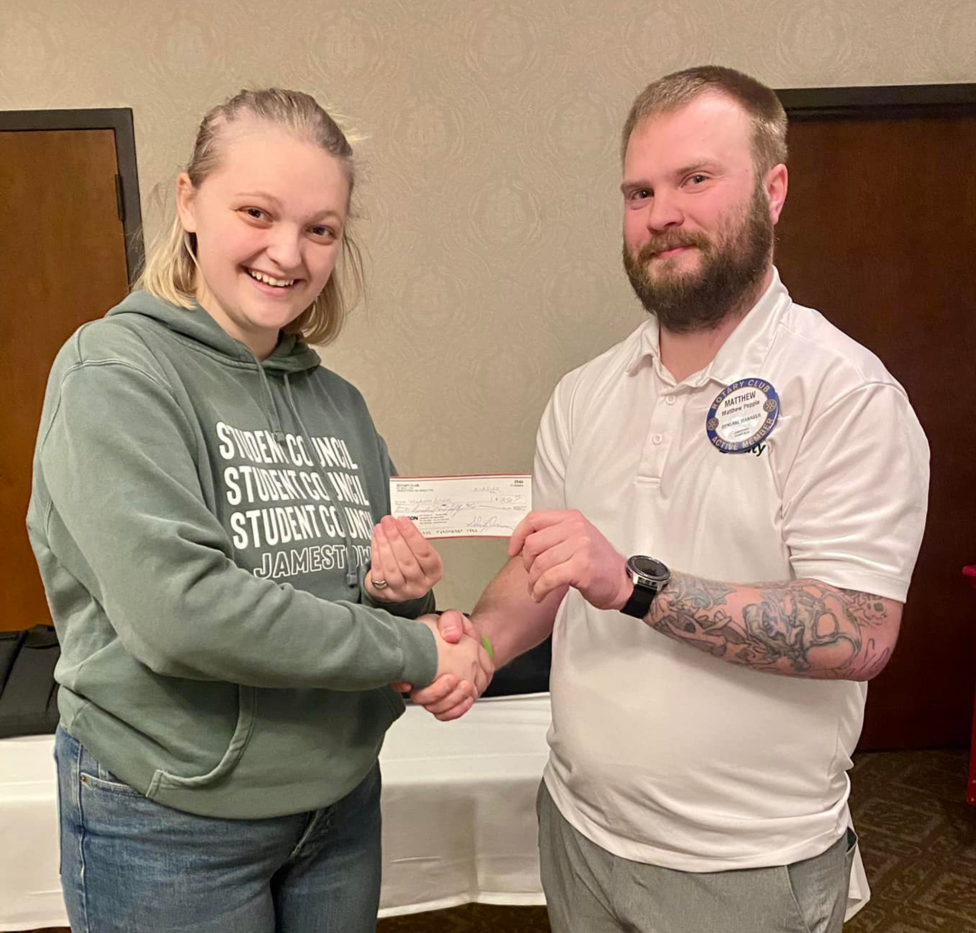 Students receive funds from Jamestown Rotary Club - Vimarsana News