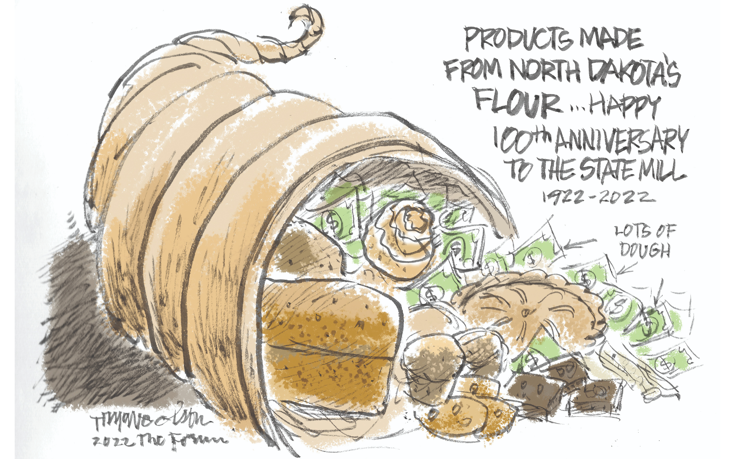 Trygve Olson cartoon: Lots of dough - Vimarsana News