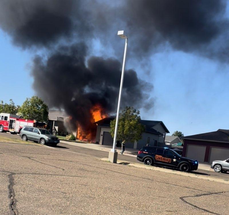 Residential fire in Dickinson damages two homes - Vimarsana News
