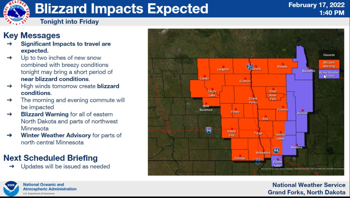Blizzard Finley, with winds that could gust past 50 mph, prompts blizzard warning for Grand Forks region - Vimarsana News