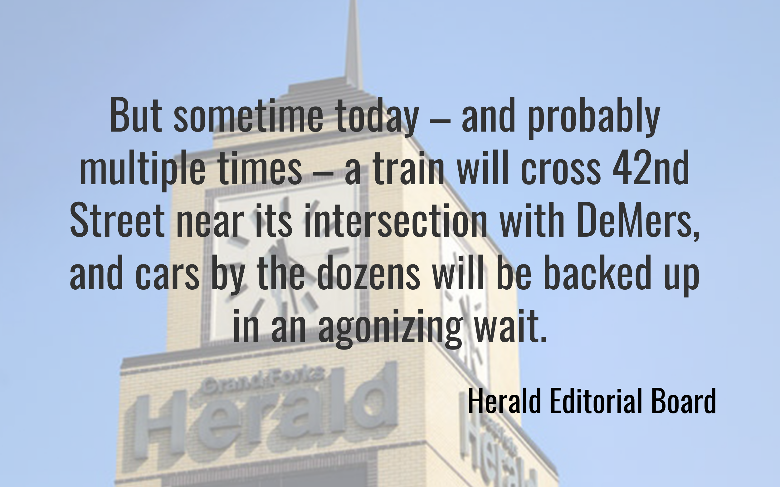Our view: Put proposed 42nd Street rail underpass alone at the top of the city's infrastructure priority list - Grand Forks Herald - Vimarsana News