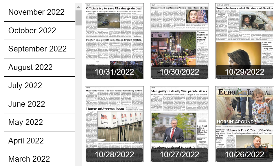 E-paper highlights: Echo Journal digital headlines Oct. 27-Nov. 2, 2022 - Vimarsana News