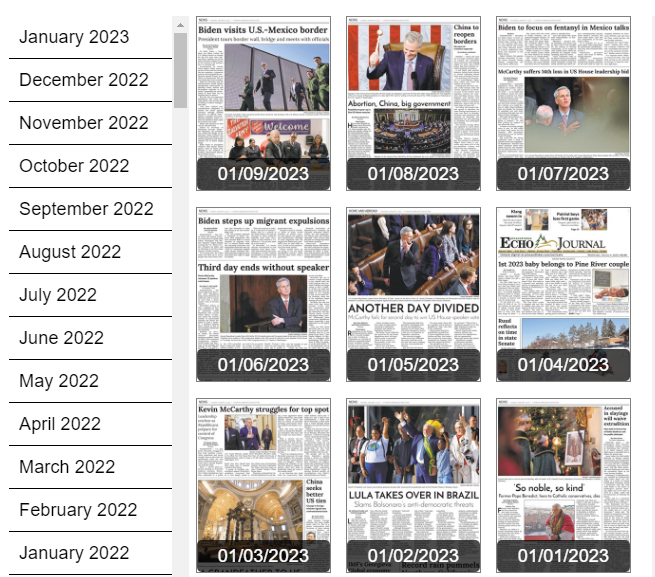 E-paper highlights: Headlines from the Jan. 5-11, 2023, Echo Journal e-editions - Vimarsana News