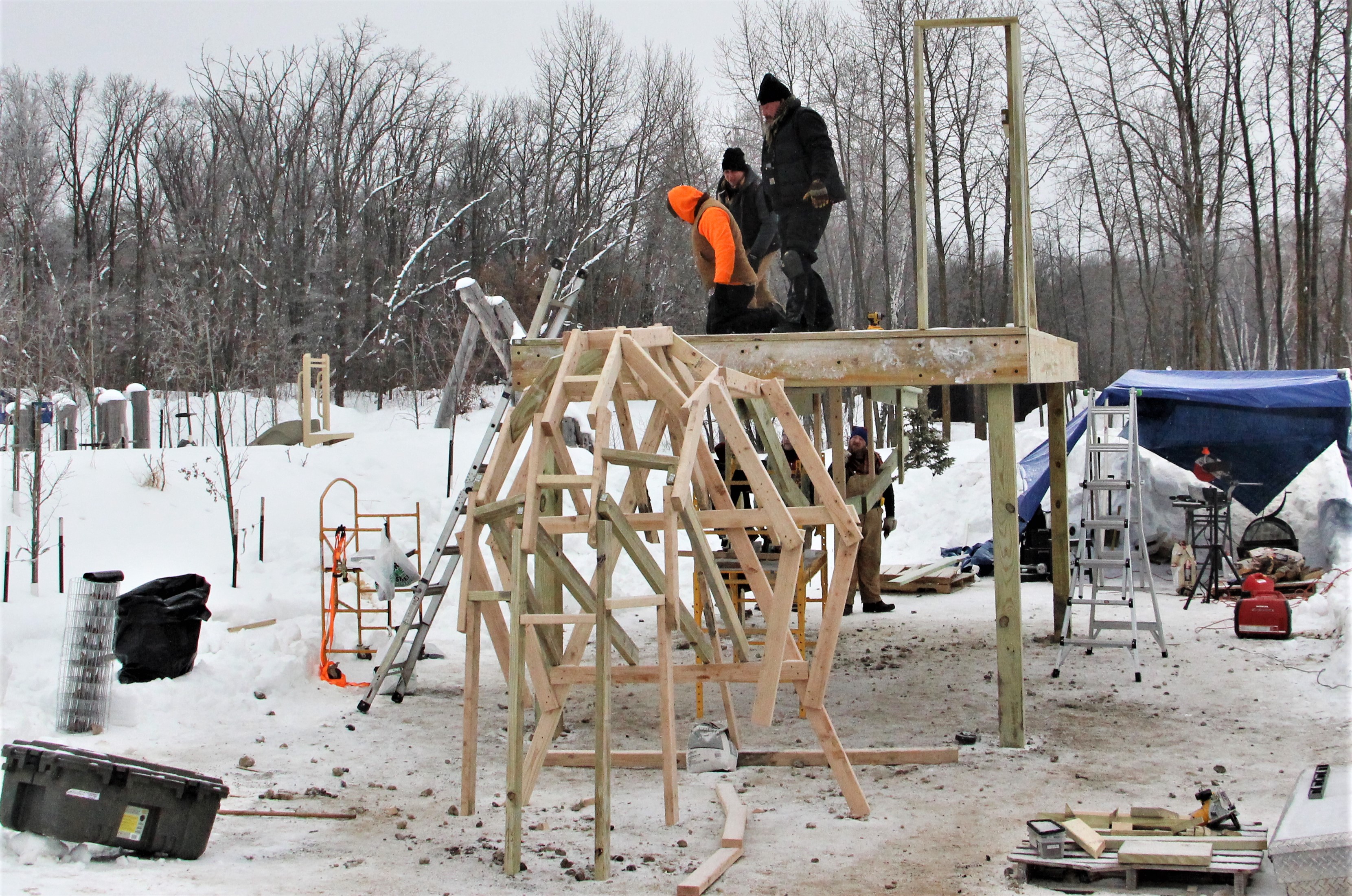 A 'Mountain Mammoth' named Mashaal: Public art structure starting to take shape at Detroit Mountain - Vimarsana News