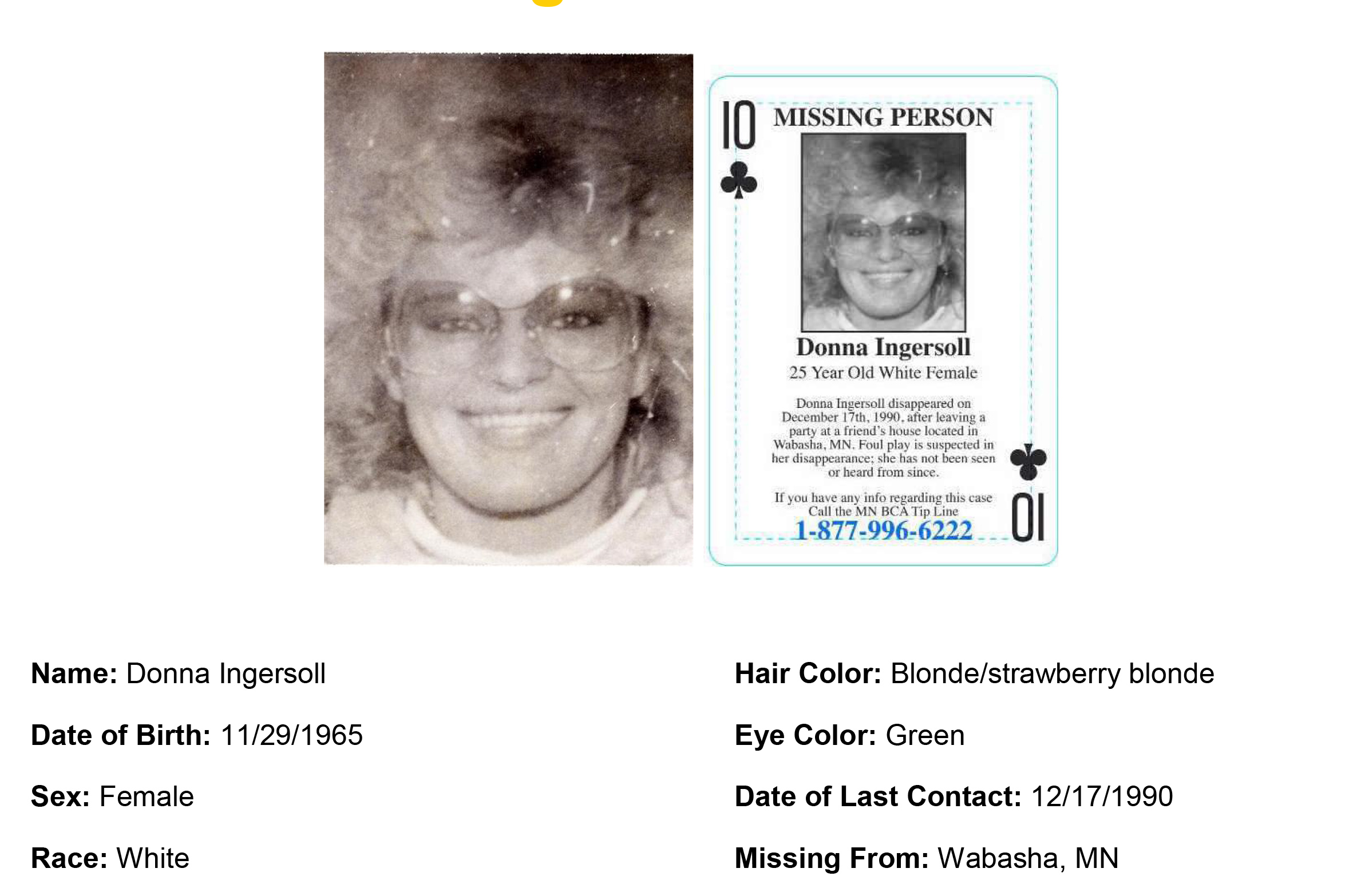 32 years ago, Donna Ingersoll walked into a frigid night, and vanished. But the case is far from cold - Vimarsana News