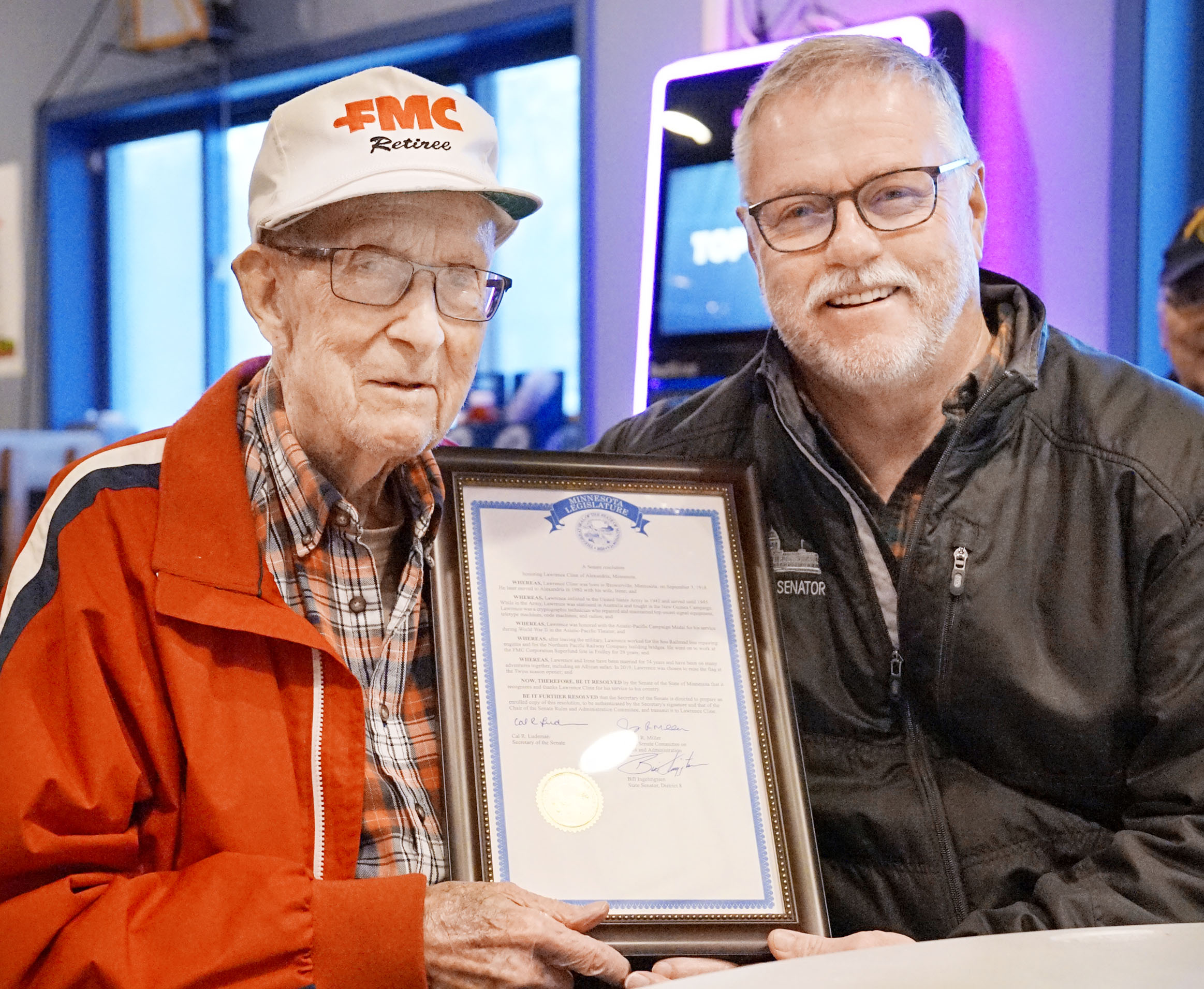 104-year-old WWII veteran honored at Alexandria VFW by state senator - Vimarsana News