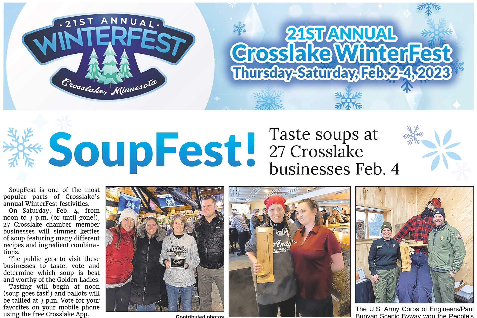 2023 Crosslake Winterfest & Soupfest - Vimarsana News