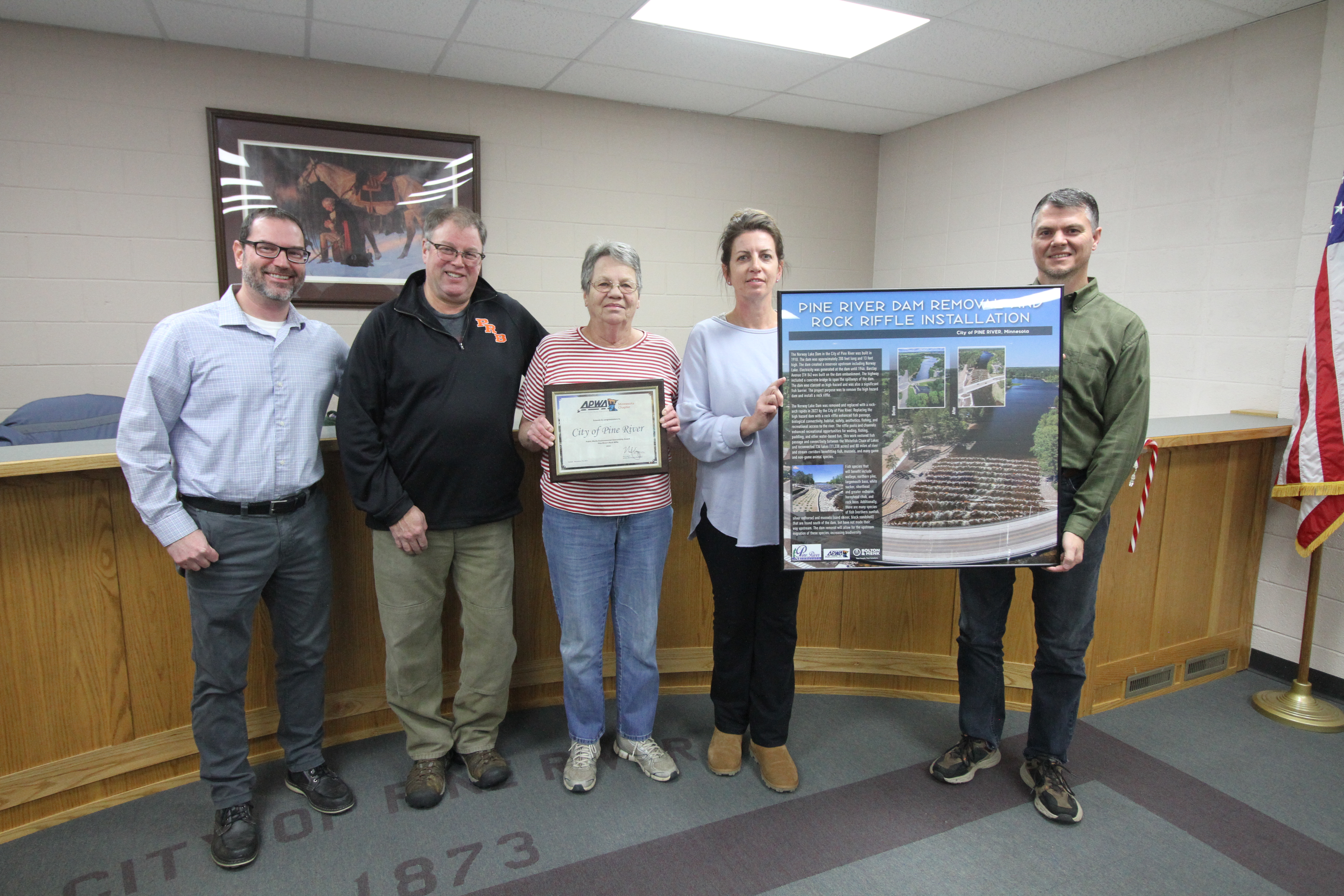 City of Pine River receives award for dam project - Vimarsana News