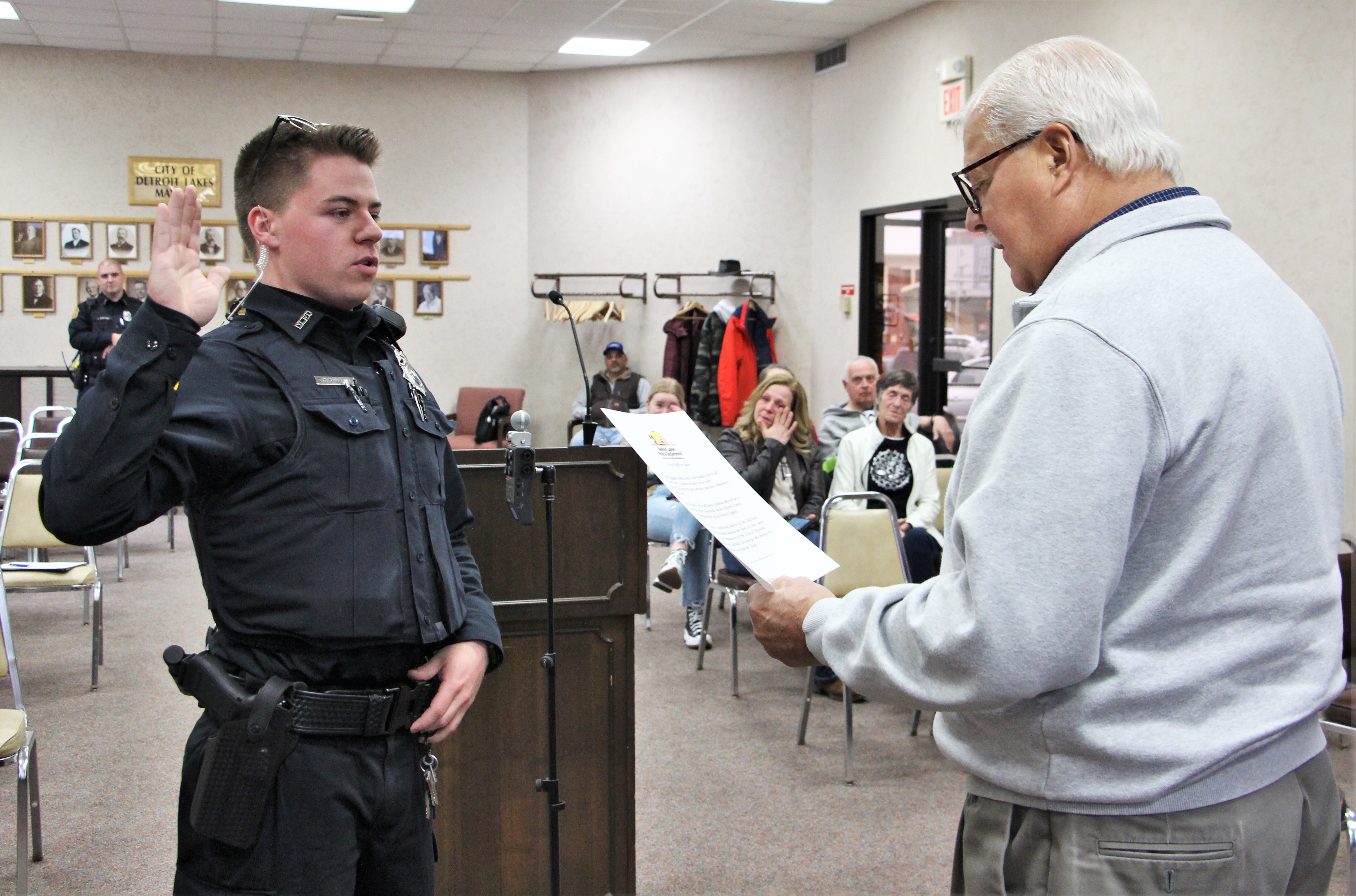 New Detroit Lakes police officer sworn in; city assessment Board of Review hearing April 26 - Vimarsana News