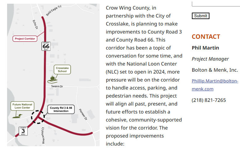 Share ideas and opinions about 2024 intersection project in Crosslake - Vimarsana News