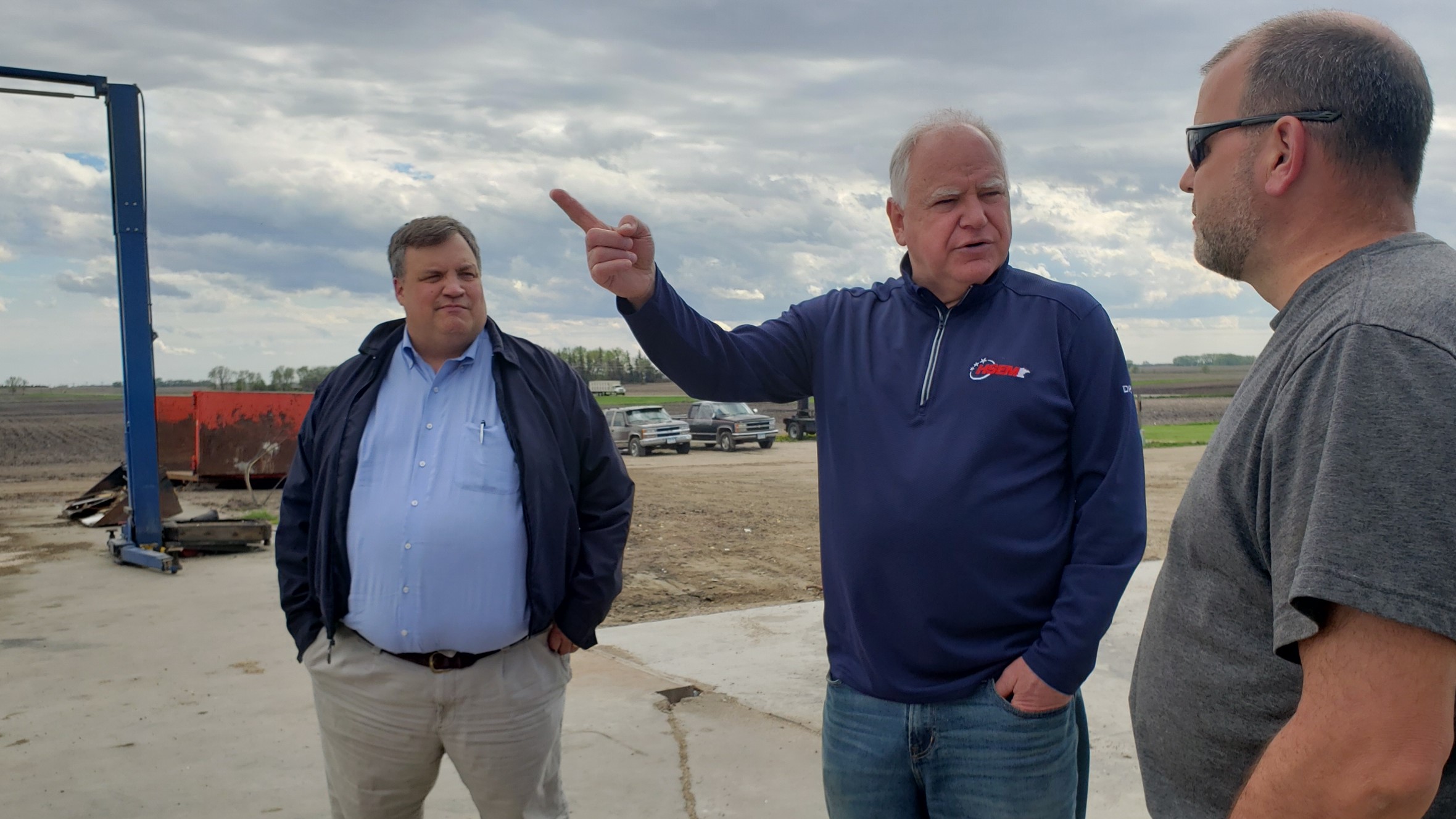 Minnesota Governor Tim Walz visits Benson area to view storm damage, hear concerns - Vimarsana News
