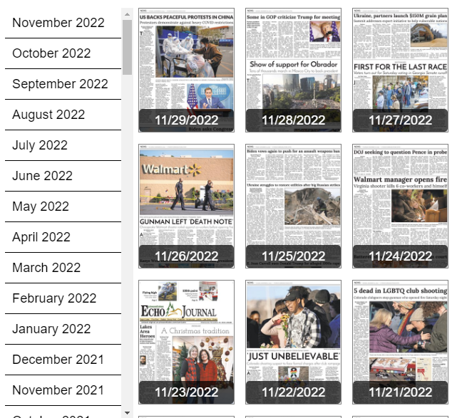 E-paper highlights: Headlines from the Nov. 24-30, 2022, Echo Journal e-papers - Vimarsana News