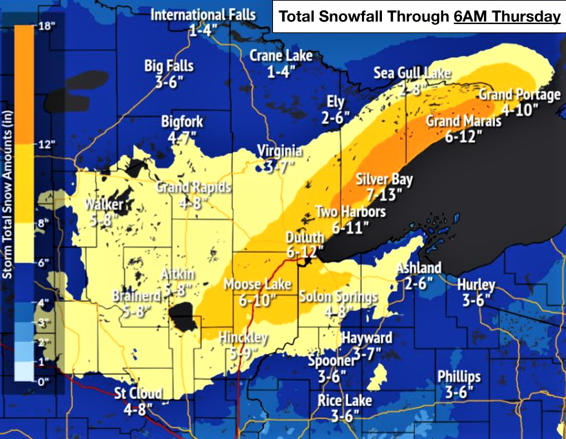 Foot or more of snow possible Tuesday night through Thursday - Vimarsana News