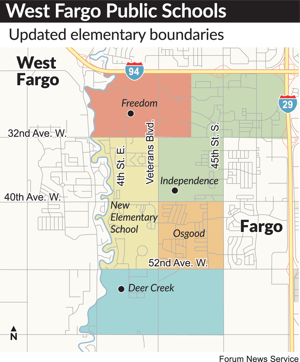 West Fargo Schools make temporary and long-term elementary school boundary changes - Vimarsana News