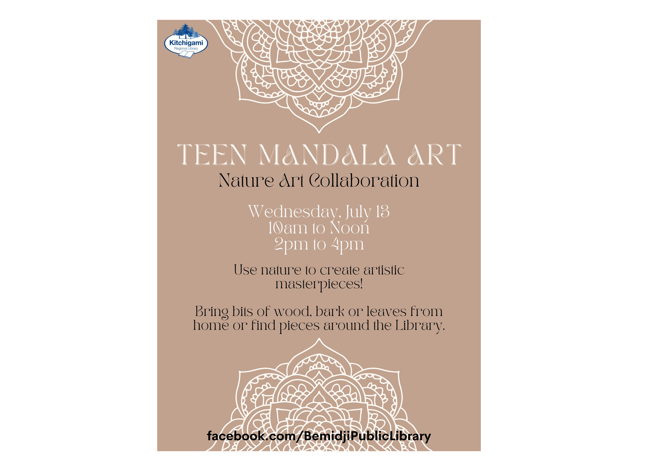 Bemidji Public Library to present teen mandala art collaboration - Vimarsana News