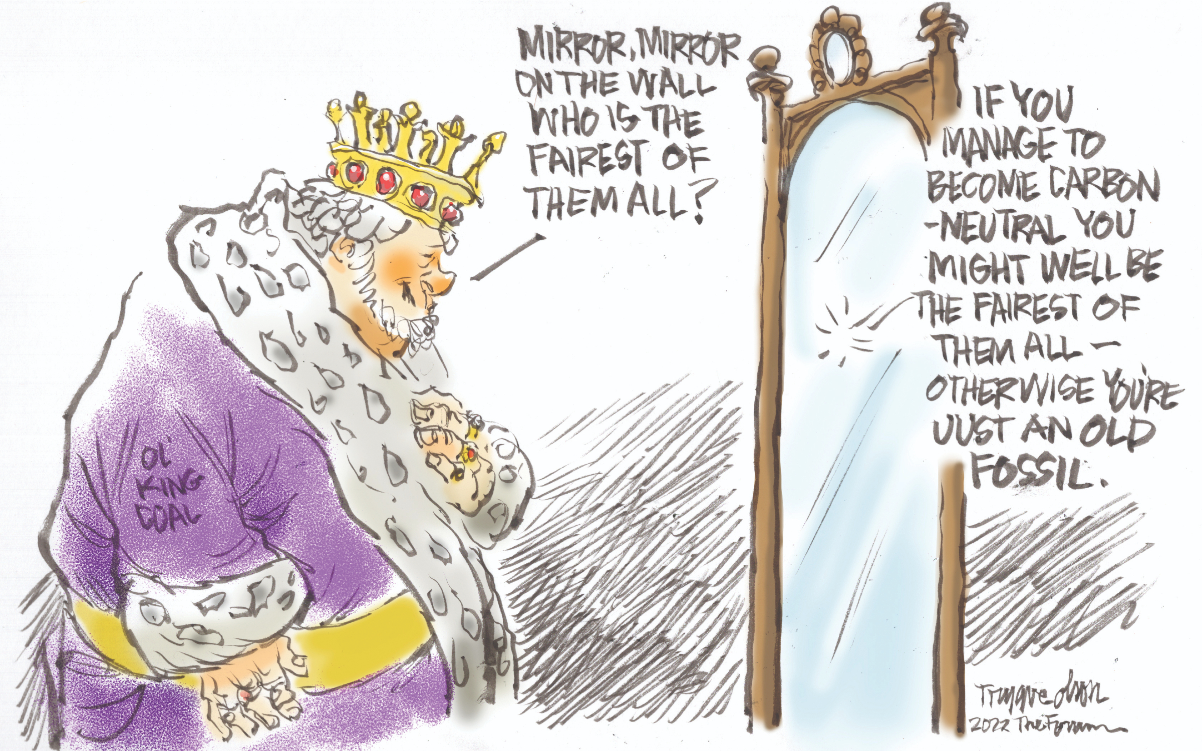 Trygve Olson cartoon: Old King Coal - Vimarsana News
