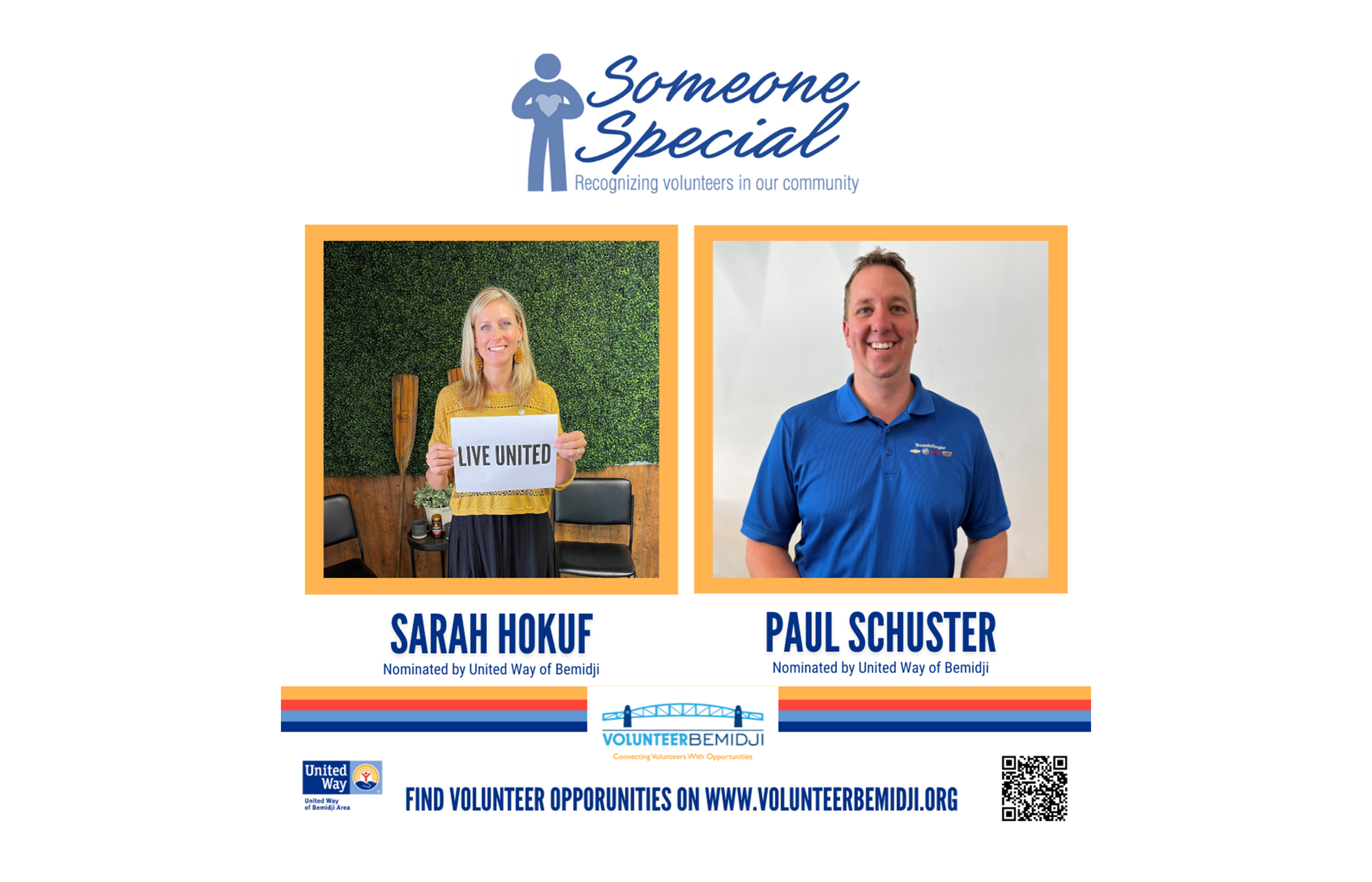 Someone Special Volunteers: United Way nominates Sarah Hokuf and Paul Schuster - Vimarsana News