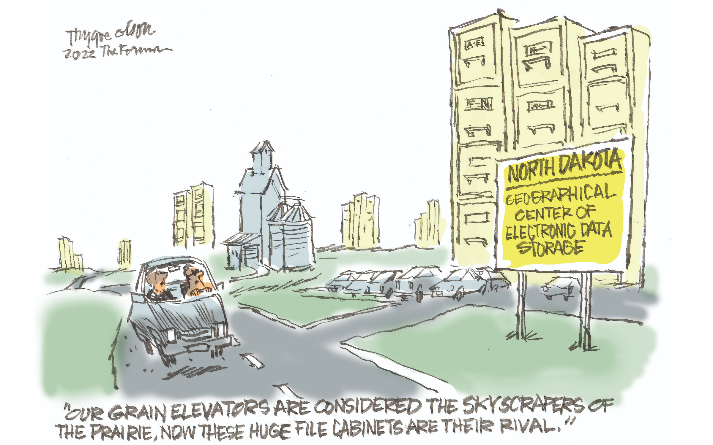 Trygve Olson cartoon: Prairie skyscrapers - Vimarsana News