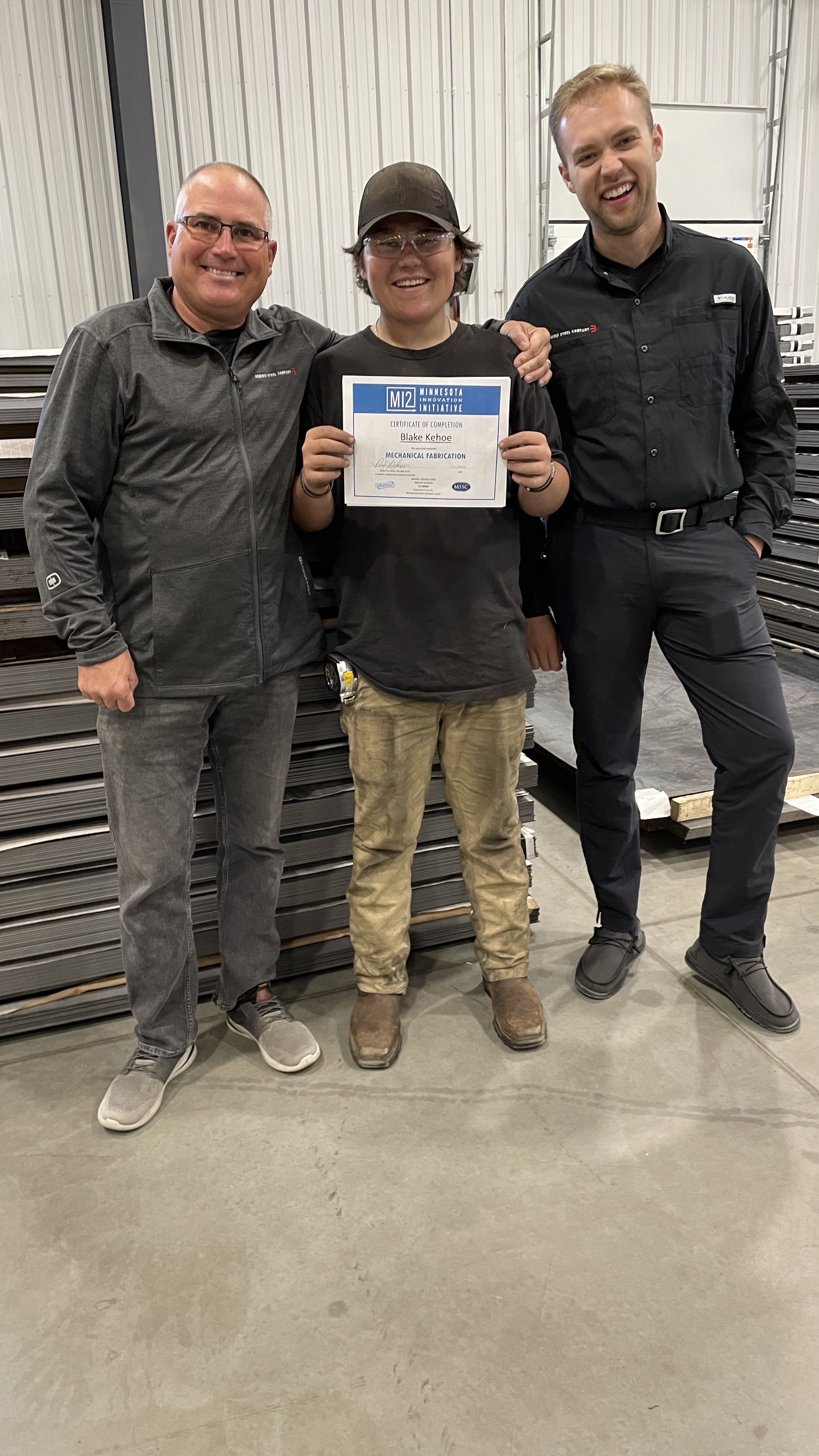 Blake Kehoe completes mechanical fabrication course at Bemidji Steel Company - Vimarsana News