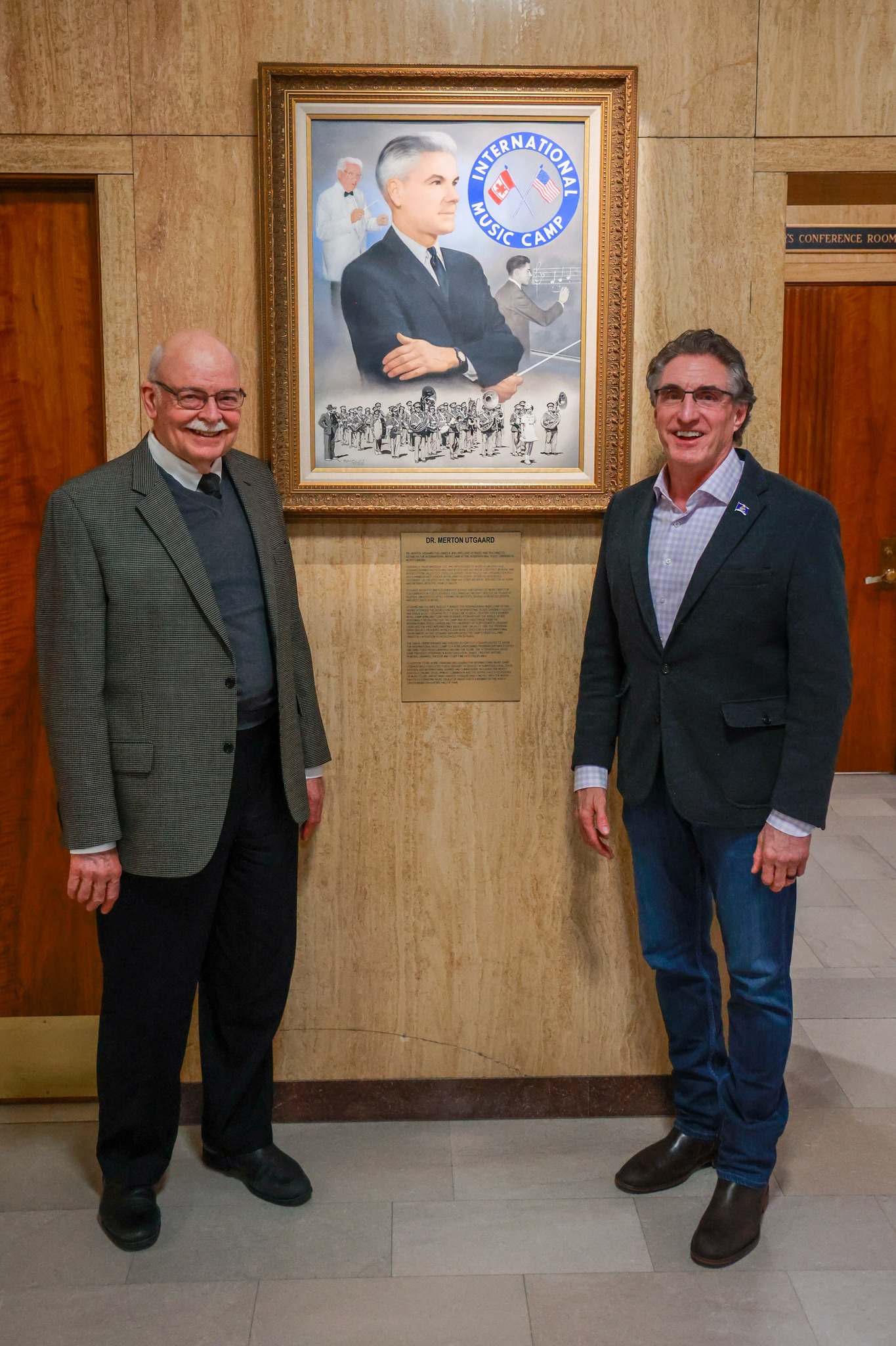 Portrait of International Music Camp founder Merton Utgaard unveiled Friday - Vimarsana News