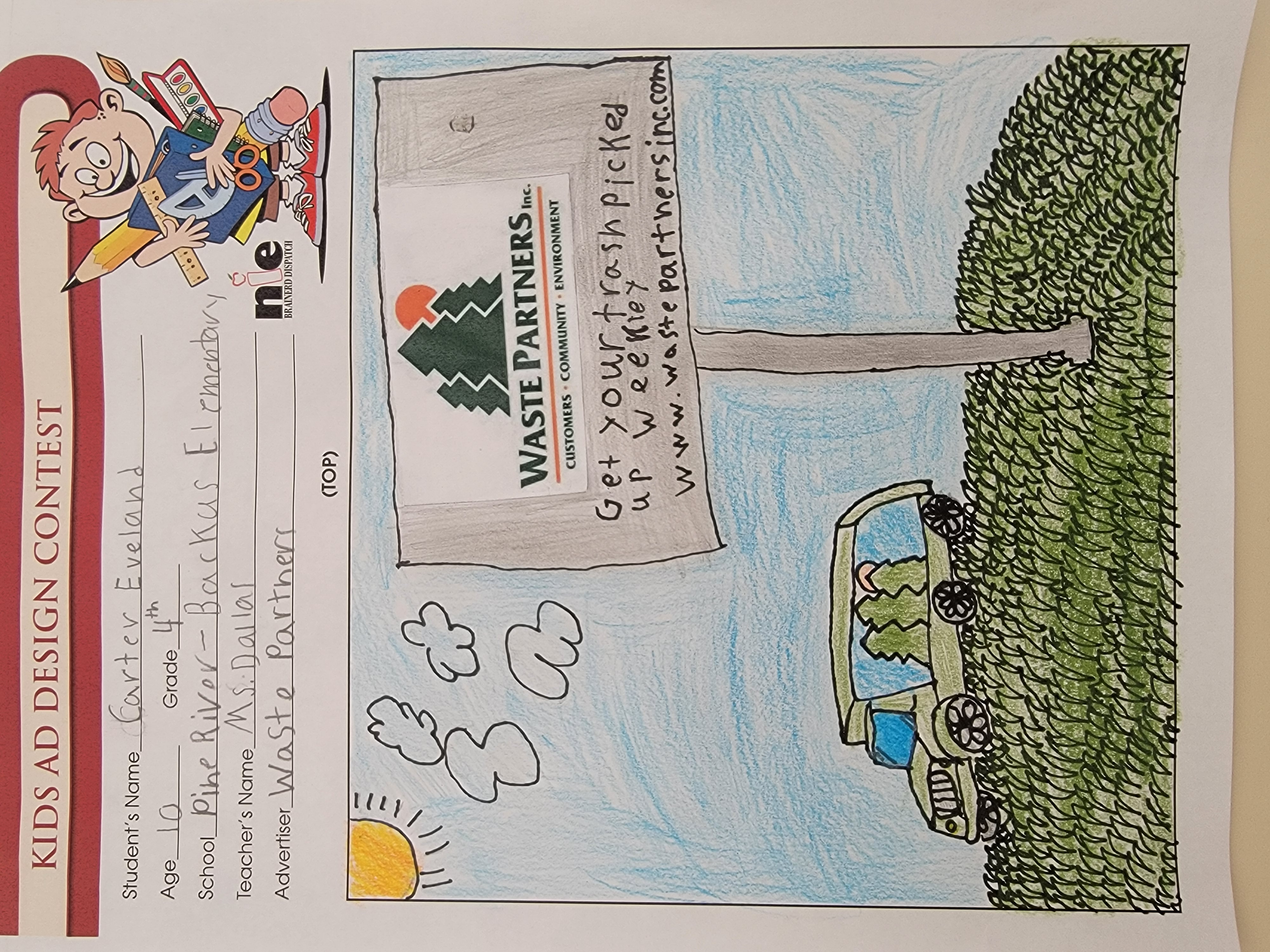 Kids Ad Design Contest - Ms Dallas' 4th Grade Class - Waste Partners - Vimarsana News