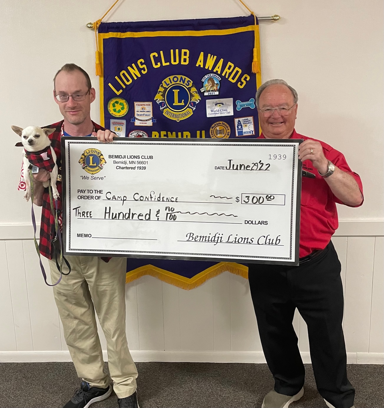 Bemidji Lions Club donates to Camp Confidence - Vimarsana News