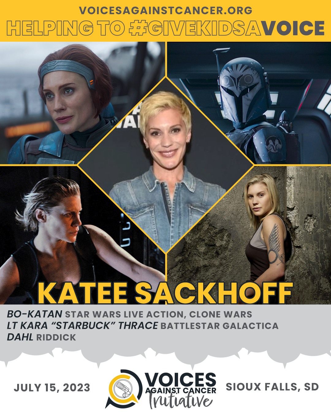 'Mandalorian' actor Katee Sackhoff headlines Sioux Falls cancer benefit in July - Vimarsana News