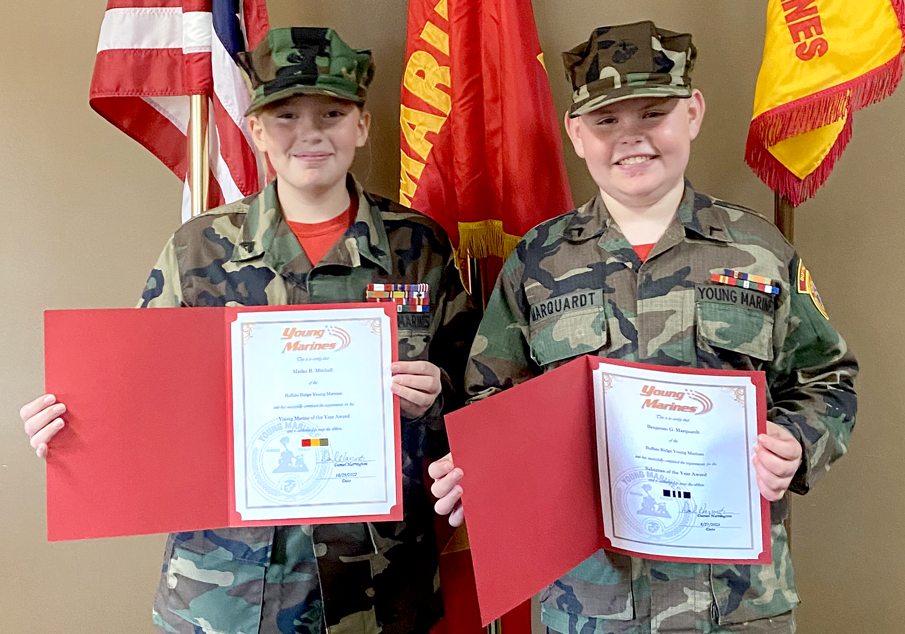 Young Marines of Buffalo Ridge recognized during ceremony in Worthington - Vimarsana News