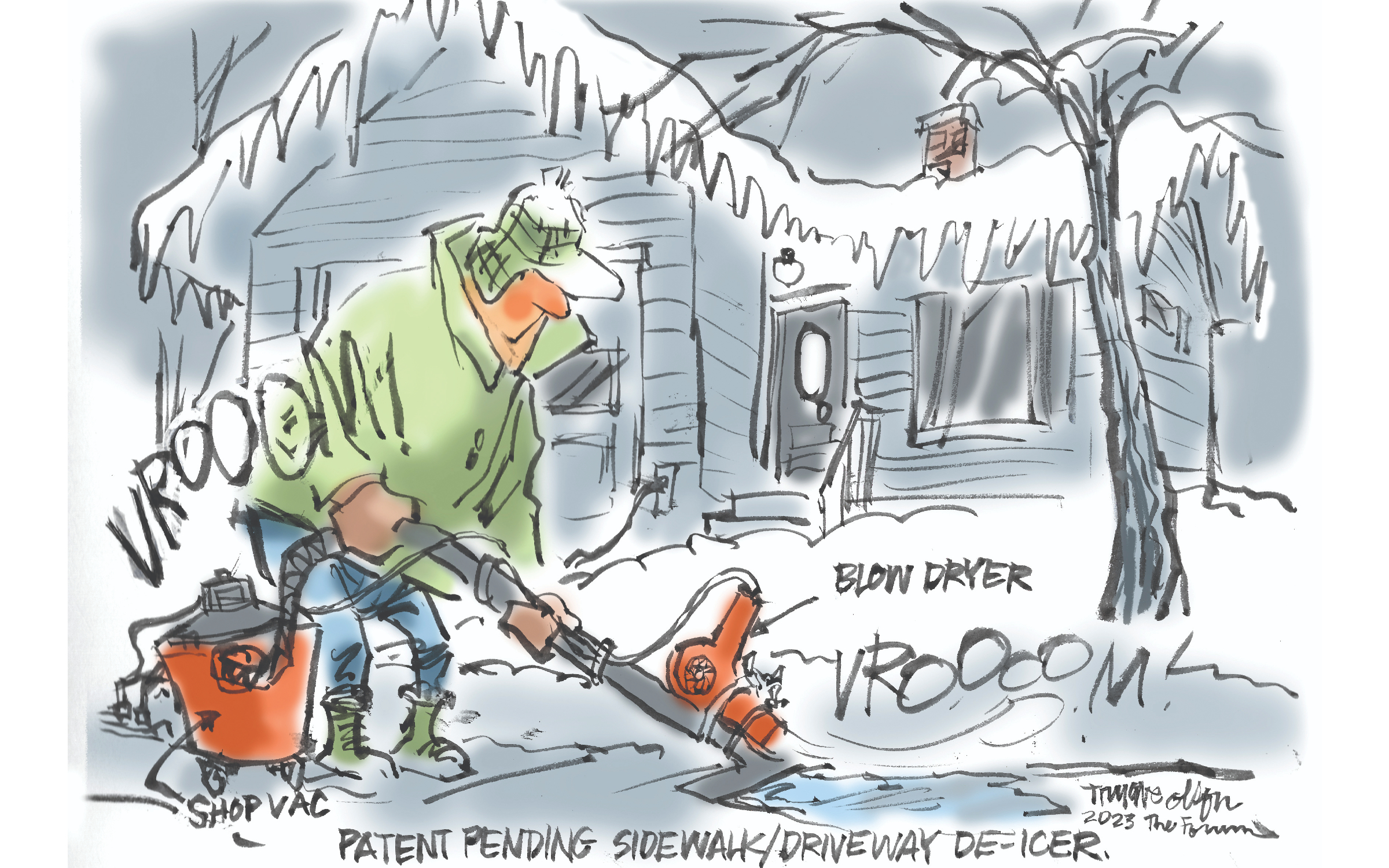 Trygve Olson cartoon: Patent-pending de-icer - Vimarsana News