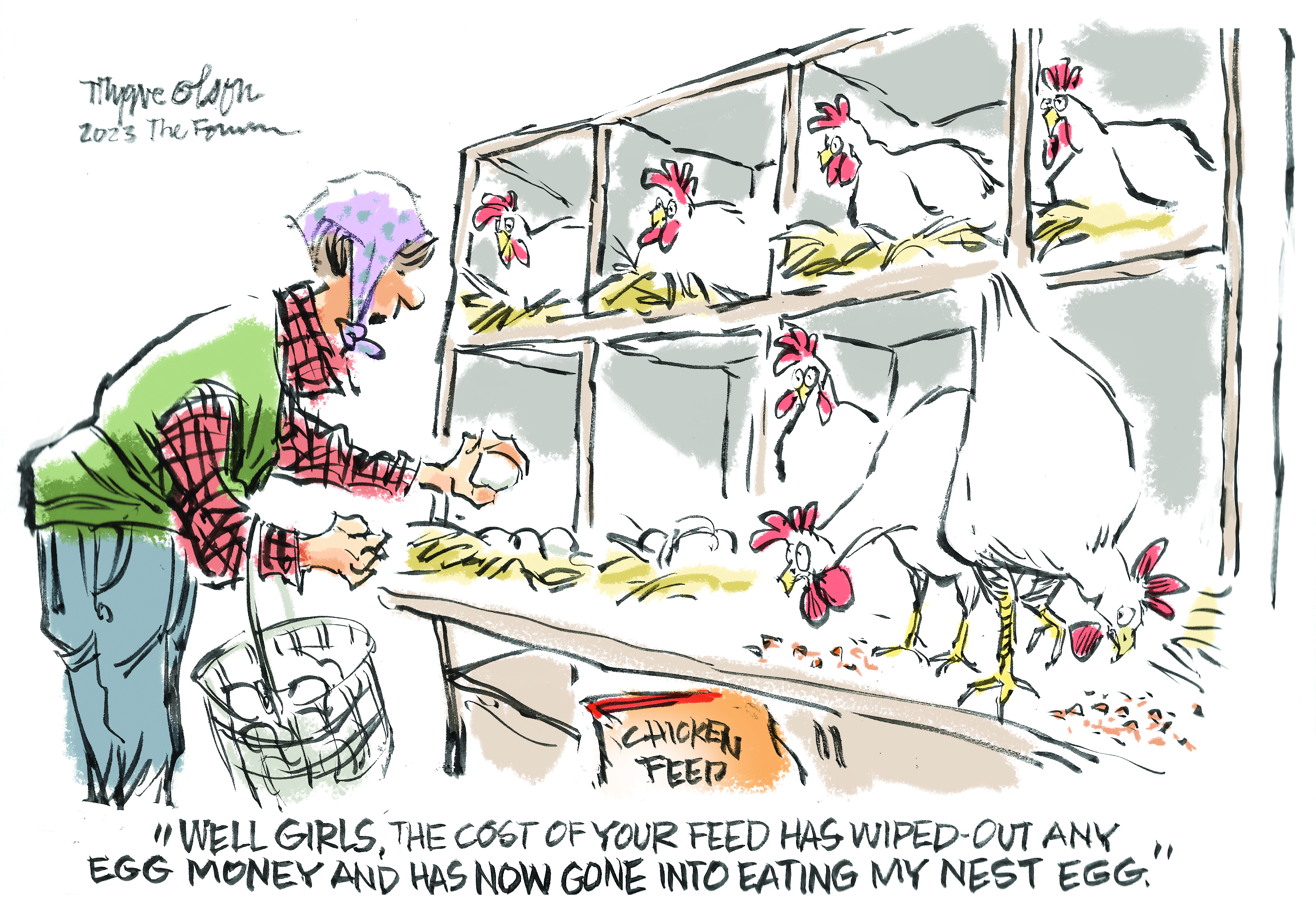 Trygve Olson cartoon: Chicken feed - Vimarsana News