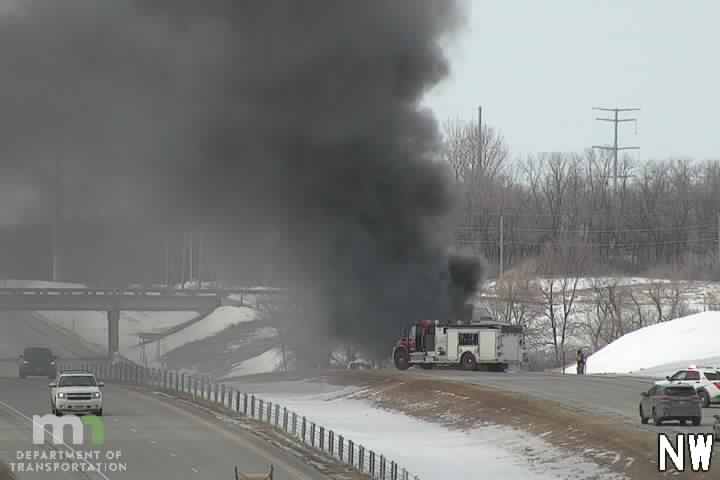 Diesel truck ignited; I-94 shut down - Vimarsana News