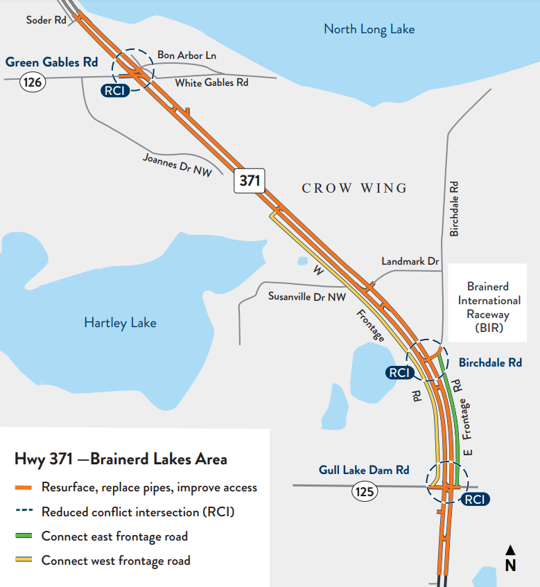 Road work! Look for lane closures starting June 20 on Highway 371 by Brainerd International Raceway - Vimarsana News