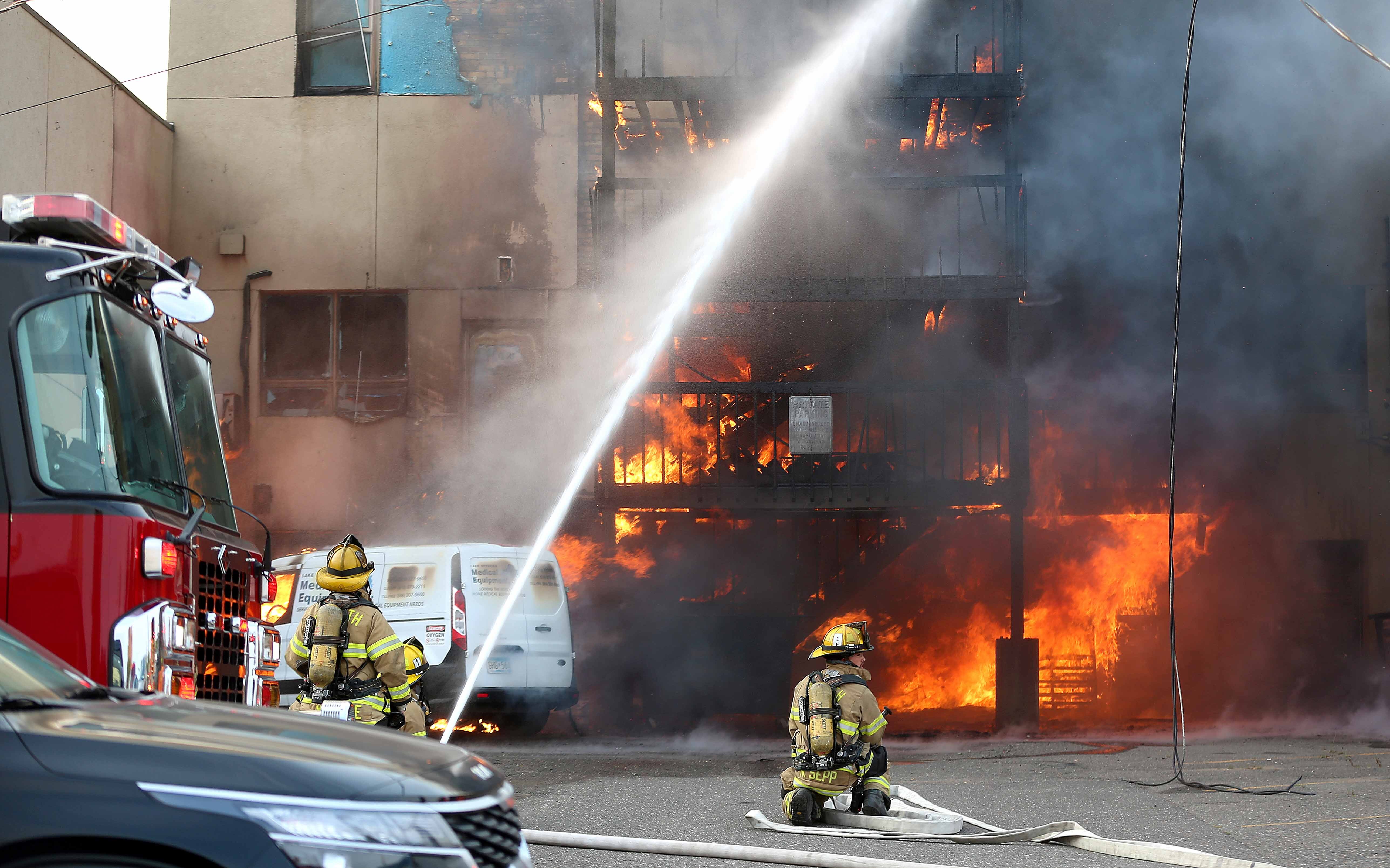 Firefighters battle blaze at Central Hillside store - Vimarsana News